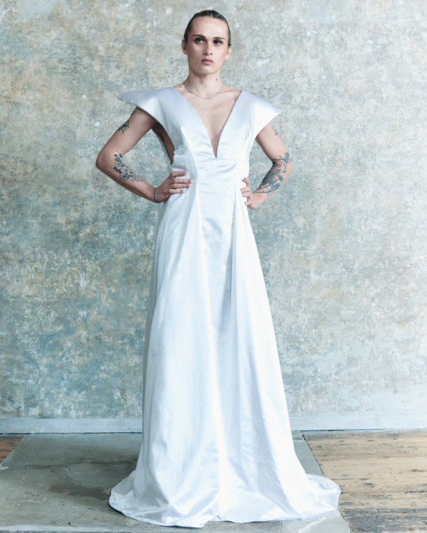 White Silk Gown