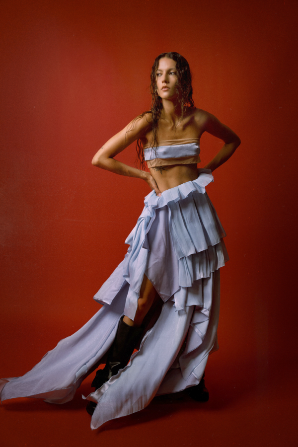 selvegde maxi skirt